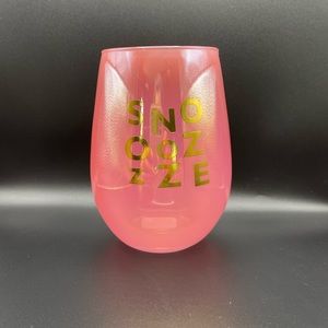 New “Snooozze” Pink Stemless Wine Glass